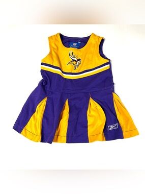 NFL Reebok Little Girls Size 3T MN Vikings Cheerleader Outfit Dress Purple #1410